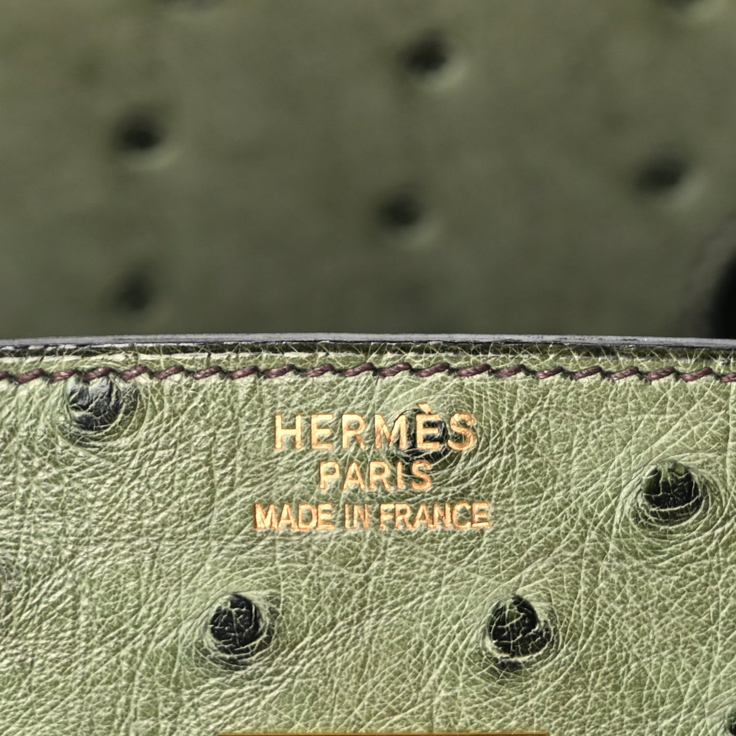 Ostrich Birkin 35 Vert Olive