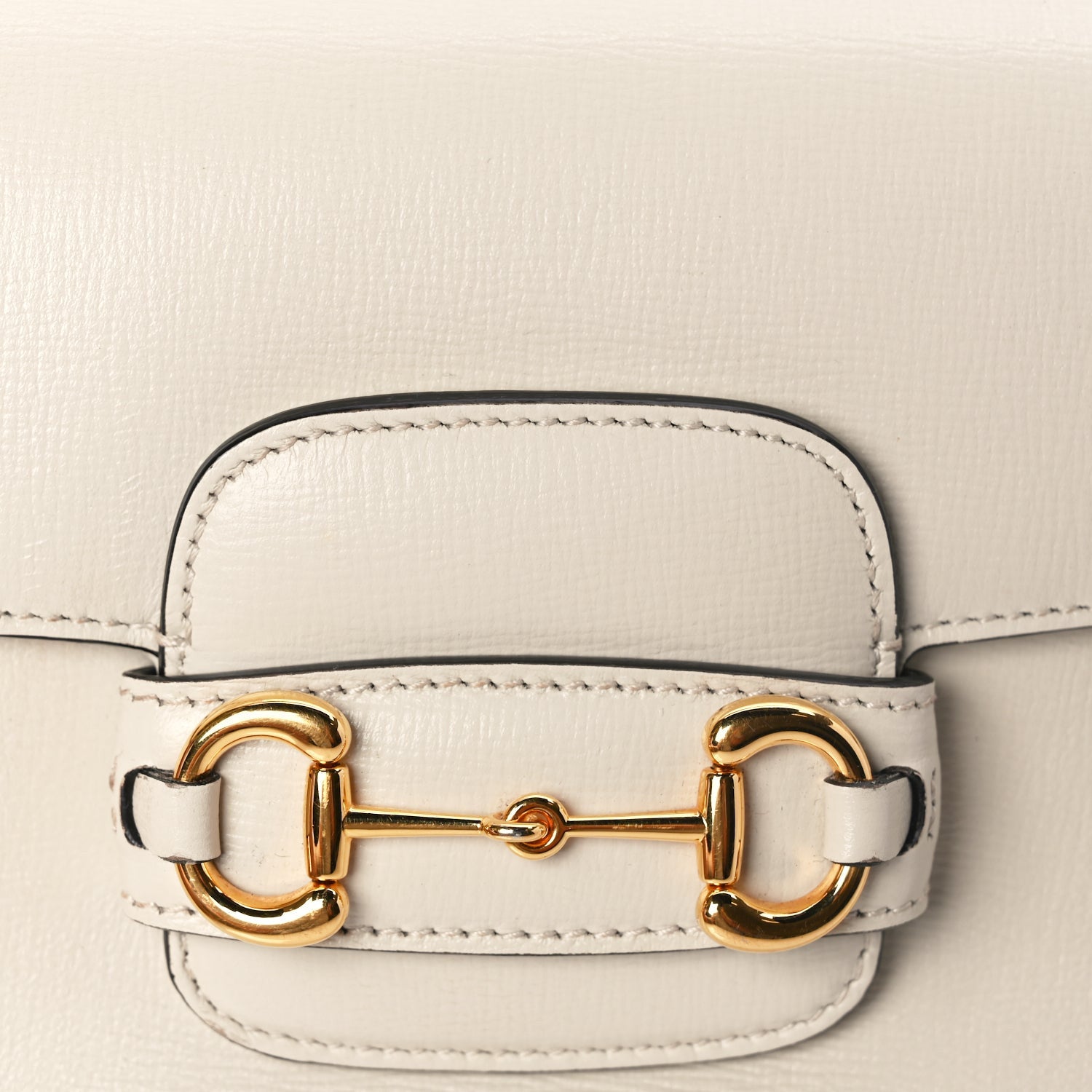 Gucci Azalea Calfskin Web Mini Horsebit 1955 Shoulder Bag Mystic White 7 of 9