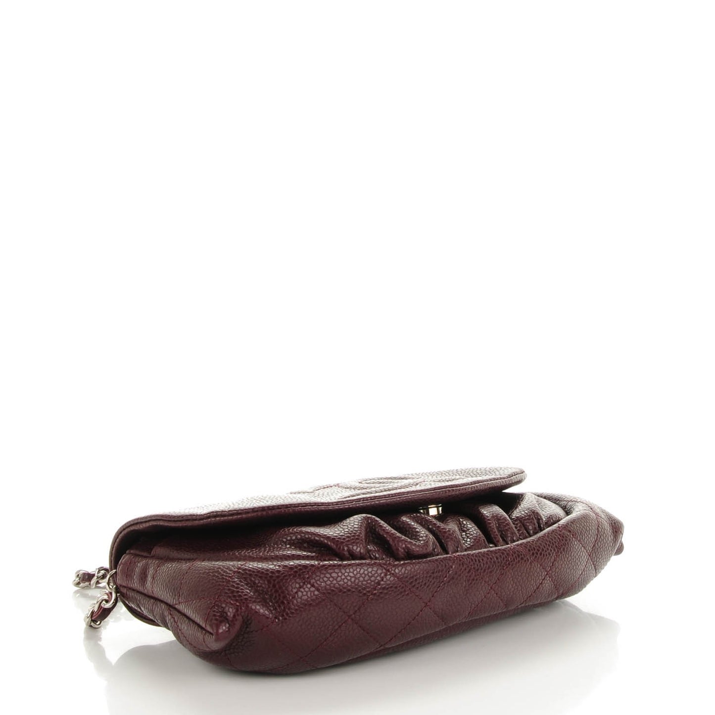 Caviar Half Moon Wallet On Chain WOC Bordeaux