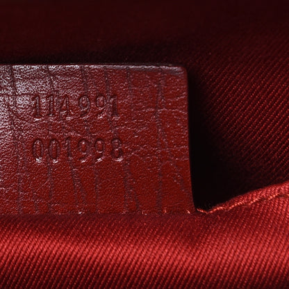 Gucci Monogram Small Bamboo Bullet Satchel Red 7 of 10