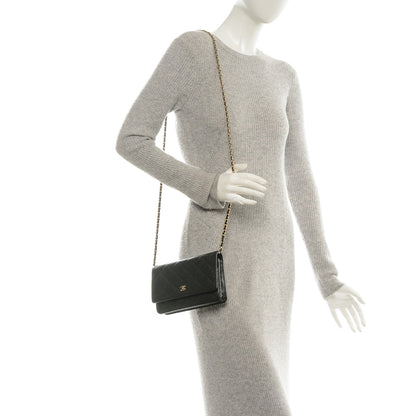 Chanel Caviar Quilted Wallet On Chain WOC Black 2 of 8