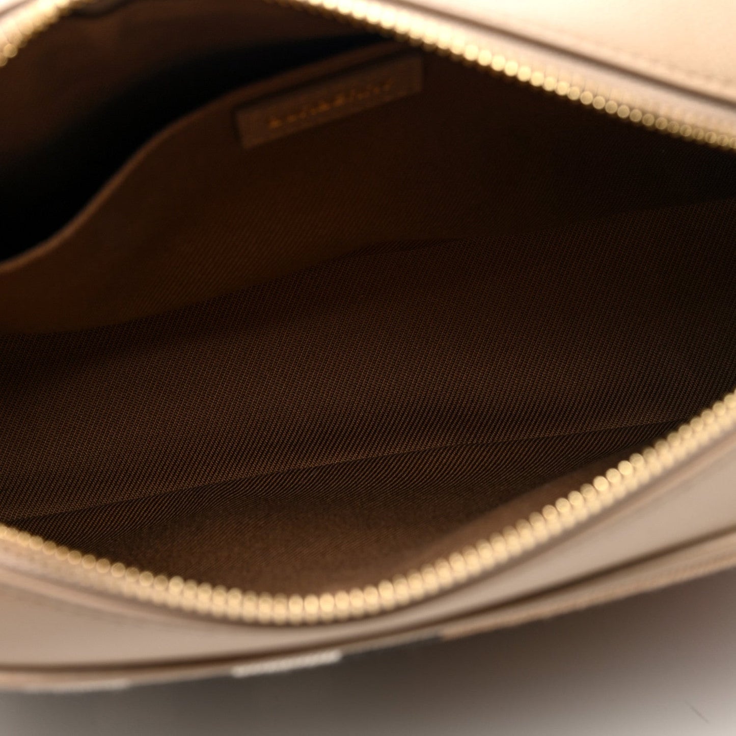 Calfskin House Check Medium Camera Bag Chestnut Beige