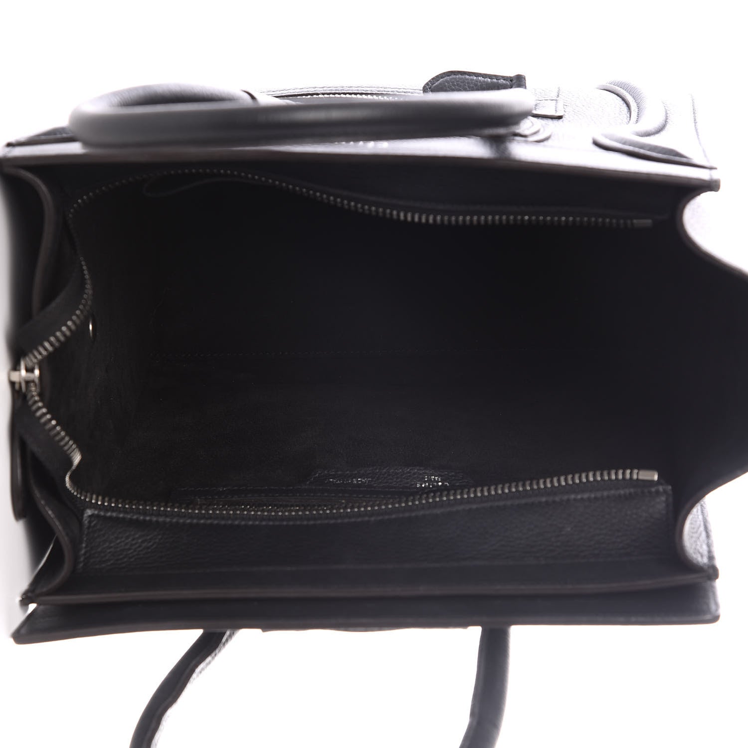 Celine Drummed Calfskin Micro Luggage Black 4 of 8