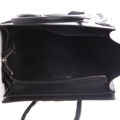 Celine Drummed Calfskin Micro Luggage Black 4 of 8
