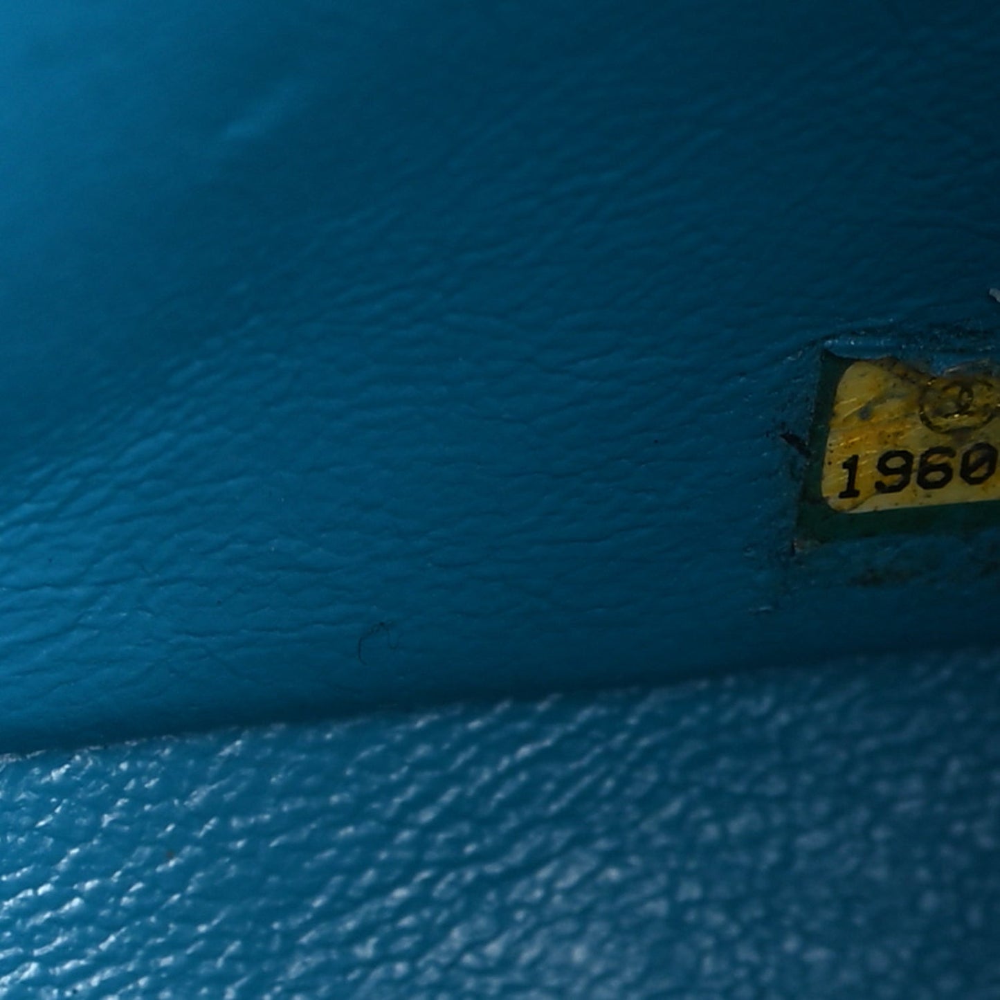Patent Calfskin Quilted Mini Rectangular Flap  Blue