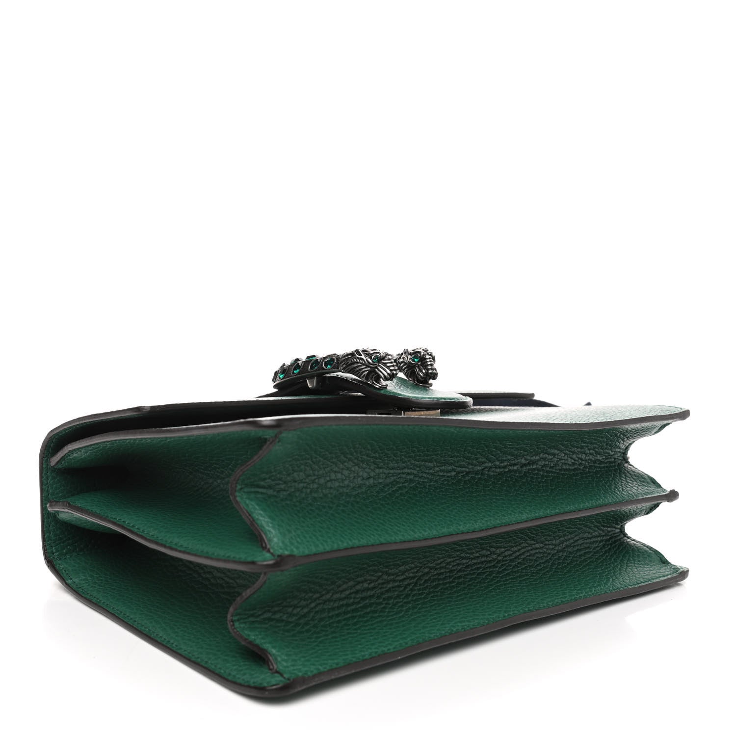 Gucci Dollar Calfskin Crystal Web Medium Dionysus Bamboo Top Handle Bag Emerald 3 of 4