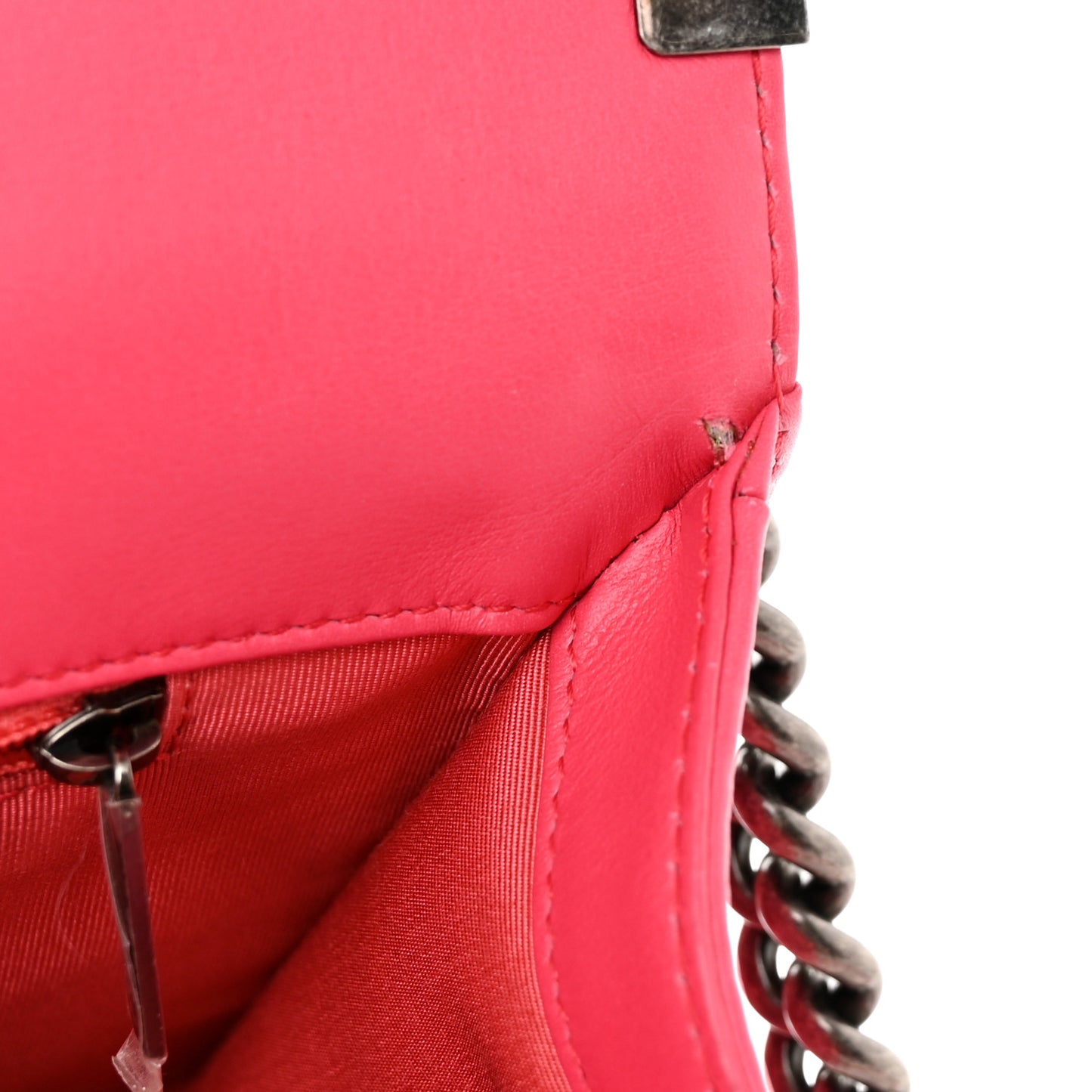 Patent Quilted Large Boy Flap Pink