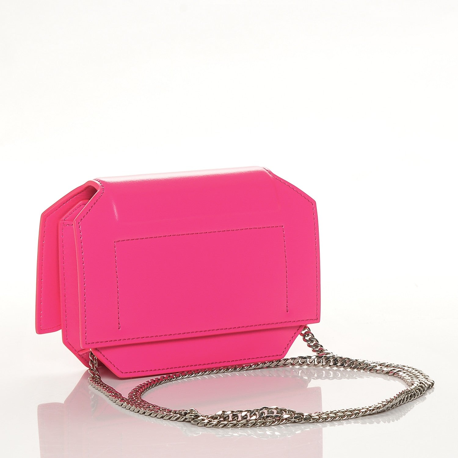 Givenchy Calfskin Bow Cut Chain Wallet Neon Pink 3 of 6