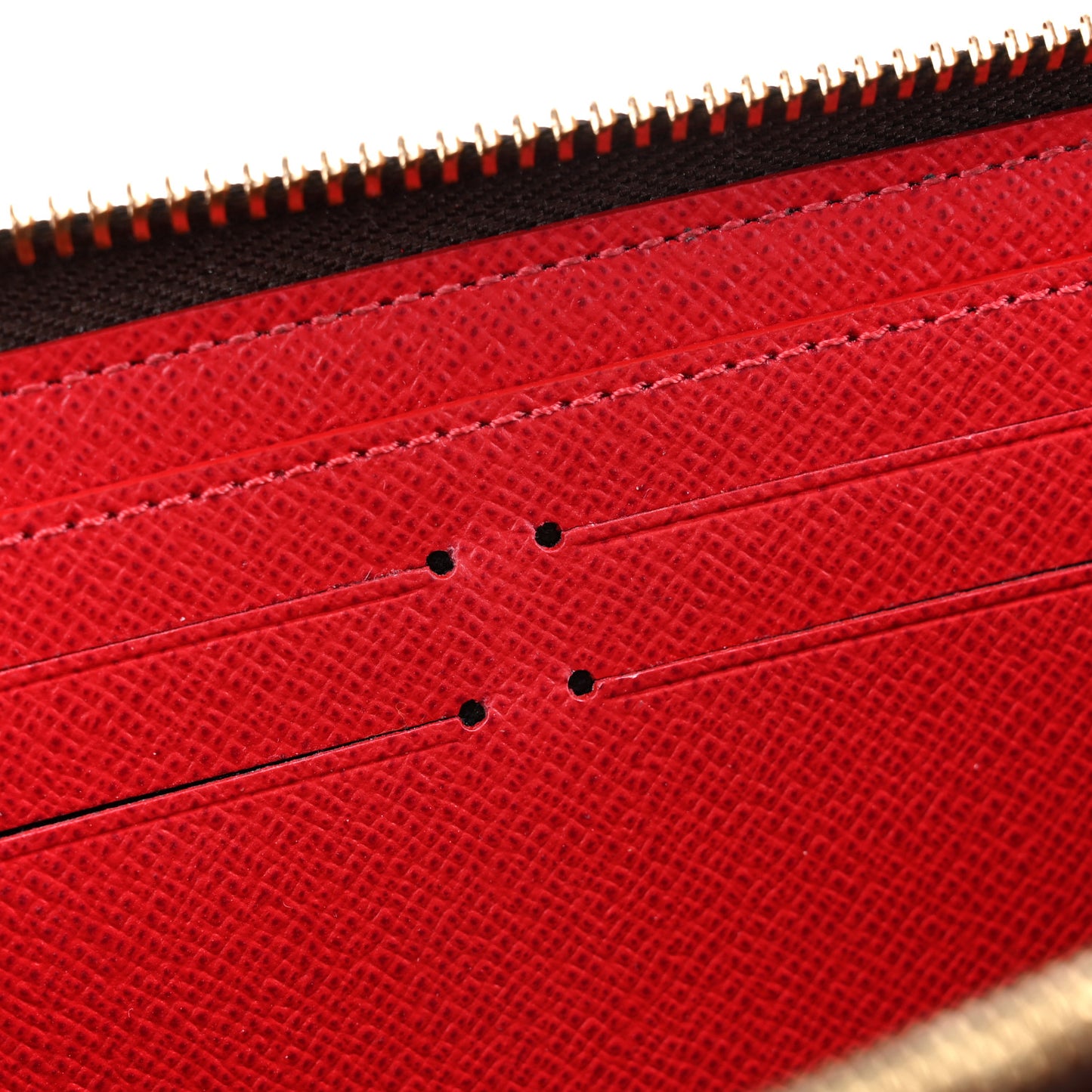 Damier Ebene Clemence Wallet Cherry