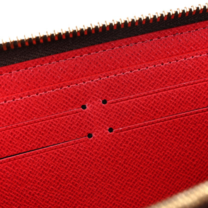 Louis Vuitton Damier Ebene Clemence Wallet Cherry 8 of 8