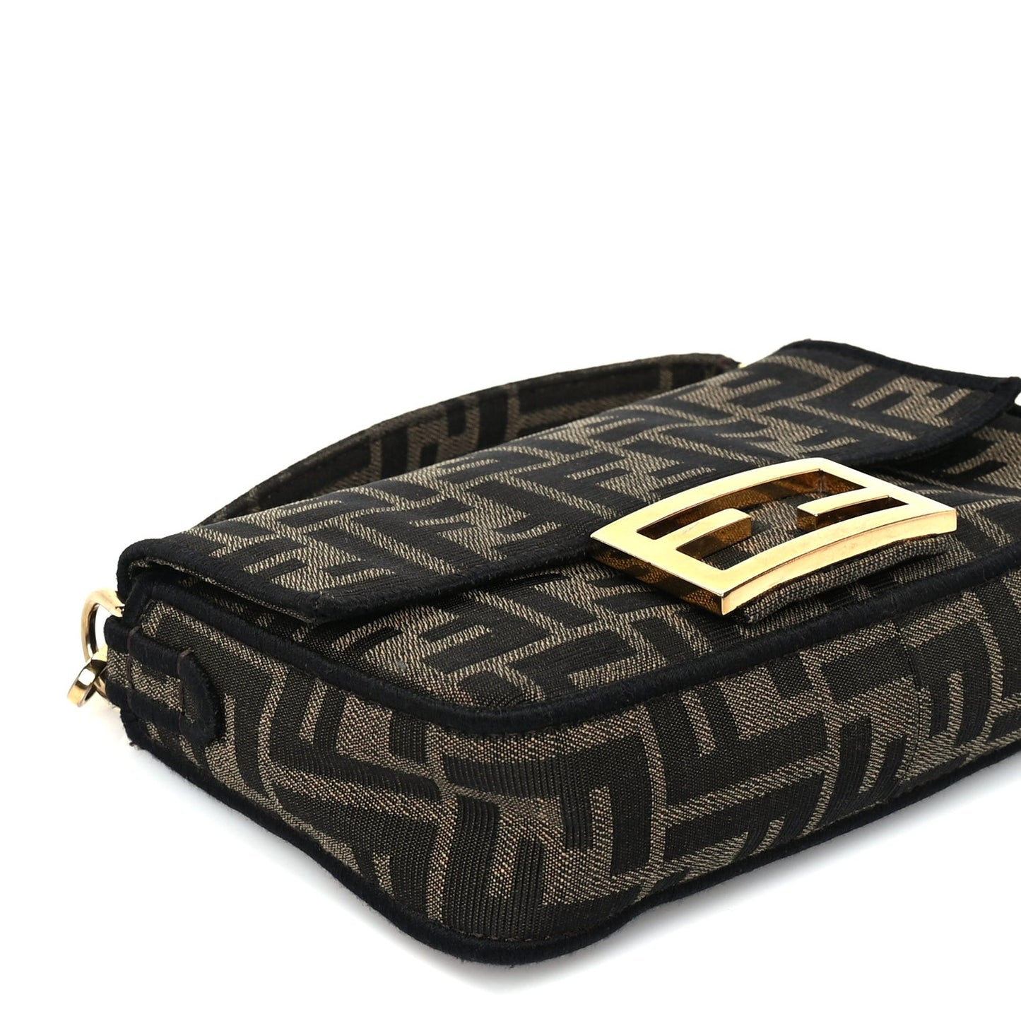 Fabric Jacquard FF 1974 Mini Baguette Tobacco Moro Black