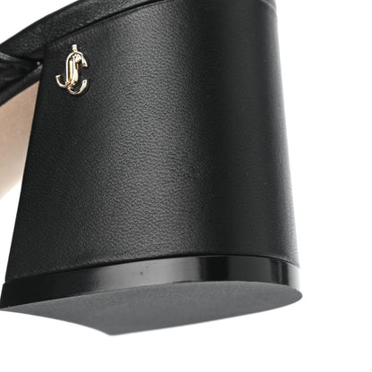 Jimmy Choo Nappa Auna 65 Mule Sandals 35 Black 9 of 10