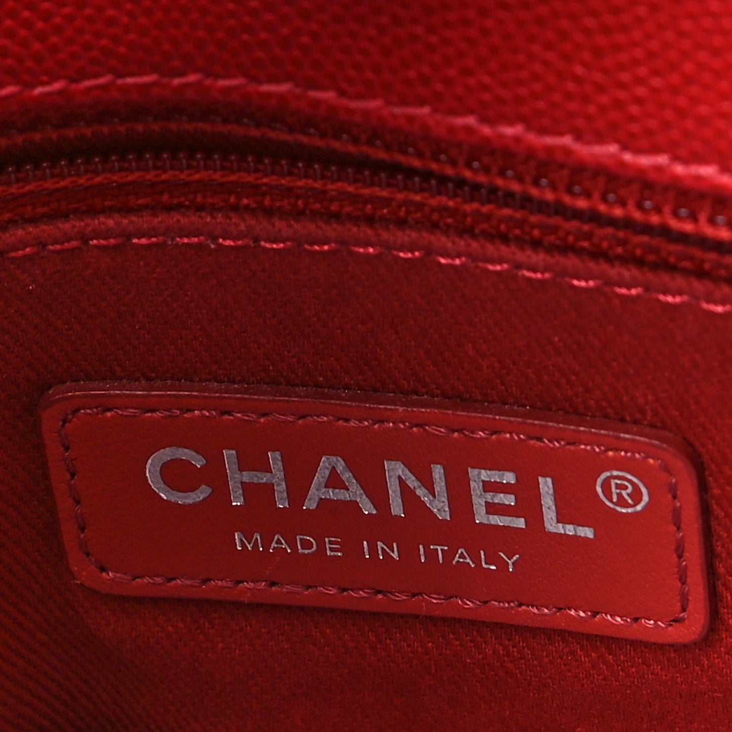 Caviar Quilted Mini Coco Handle Flap Red