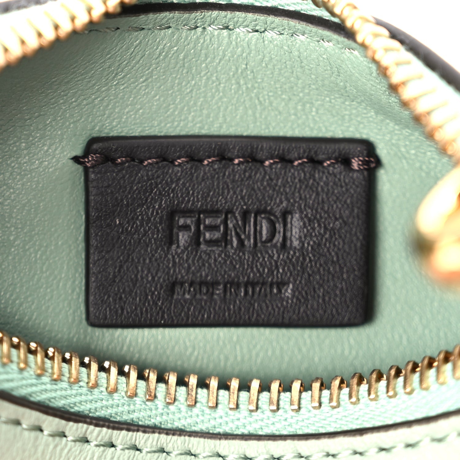 Fendi Vitello Grace New Matte Nano graphy Hobo Charm Menta 13 of 16