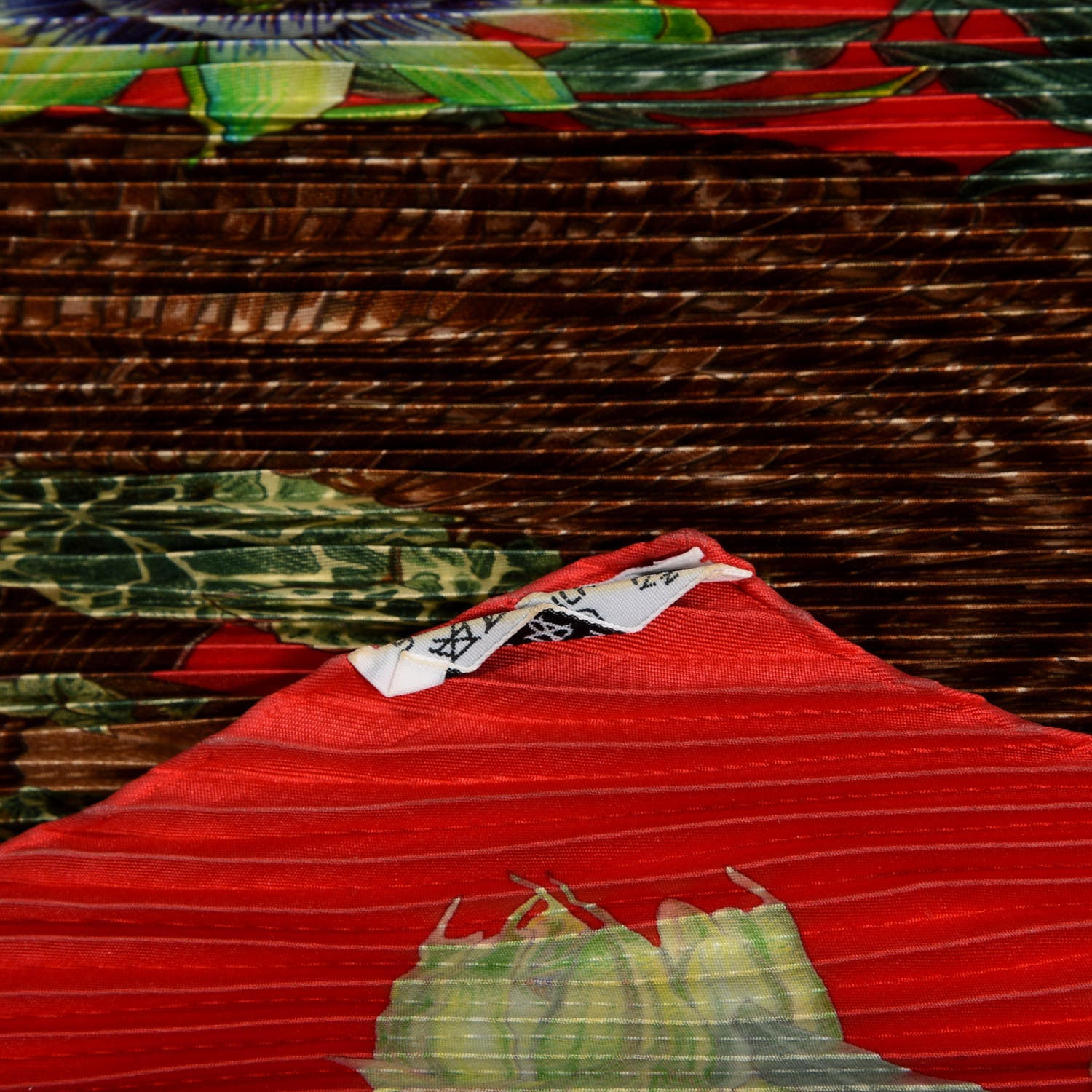 Hermes Silk Passiflores Plisse Scarf 3 of 5