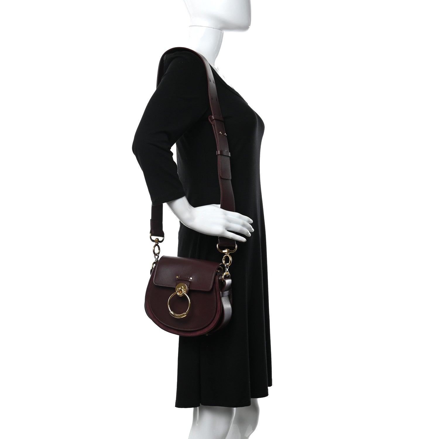 Chloe Calfskin Small Tess Bag Burnt Brown 2 of 9