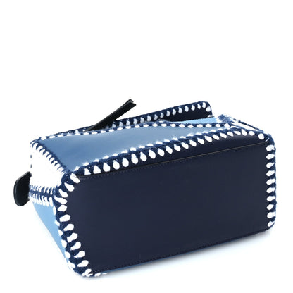 Loewe Calfskin Crochet Trim Small Puzzle Bag Blue White 3 of 8