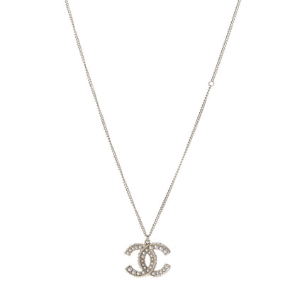 Chanel Pearl CC Pendant Necklace Gold 1 of 7