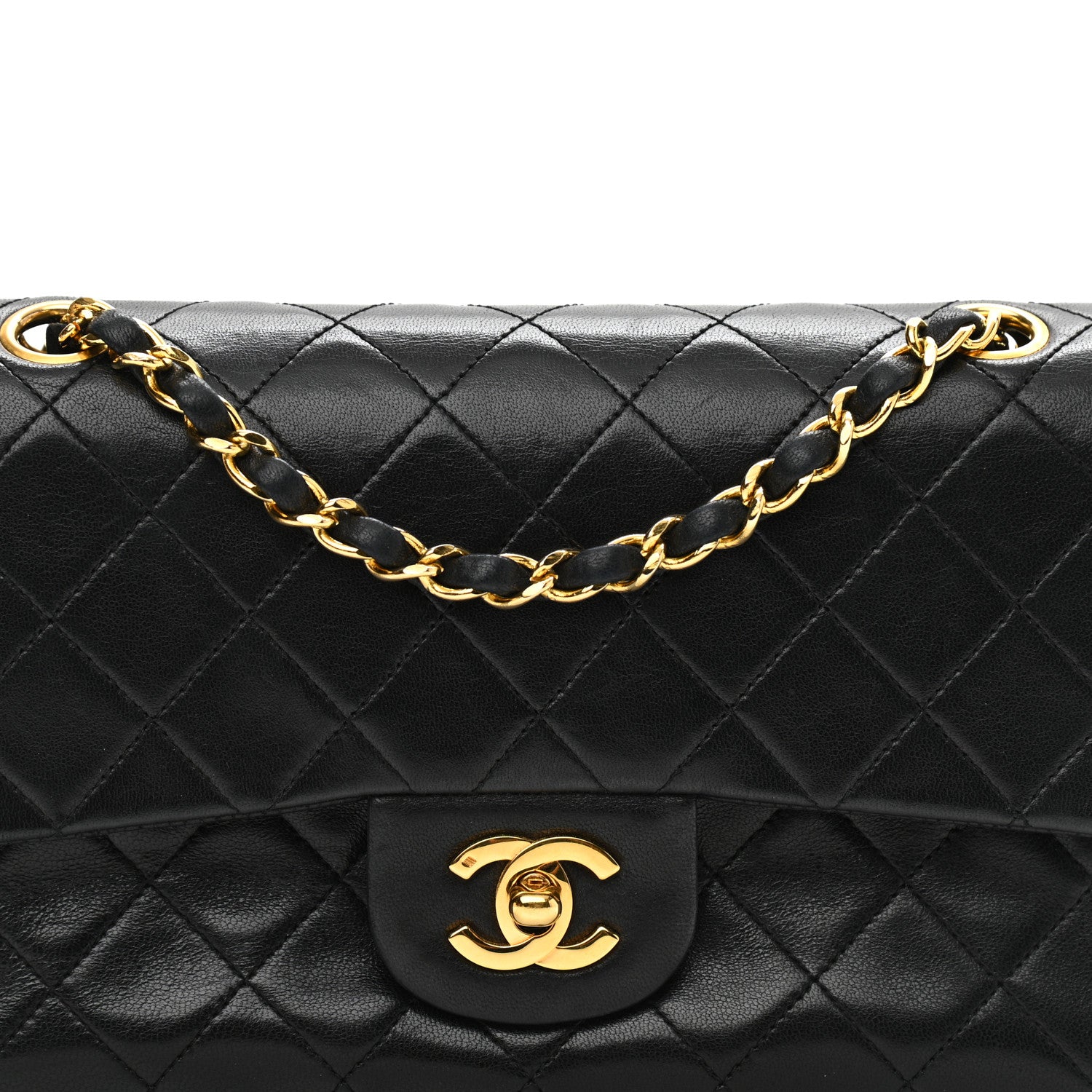 Chanel Lambskin Quilted Small Double Flap Black 8 of 9