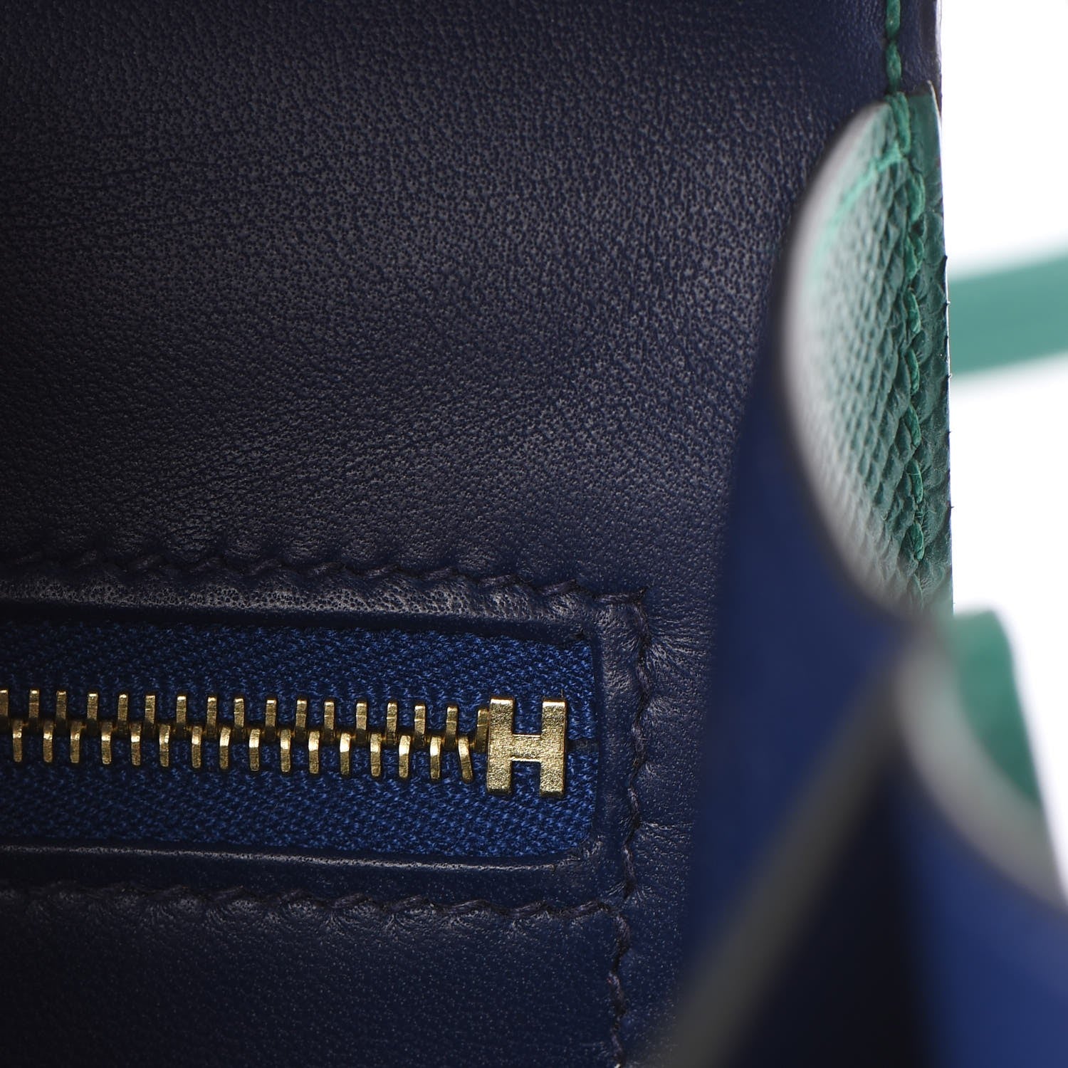 Hermes Epsom Horseshoe Constance 24 Malachite Bleu Sapphire 16 of 21