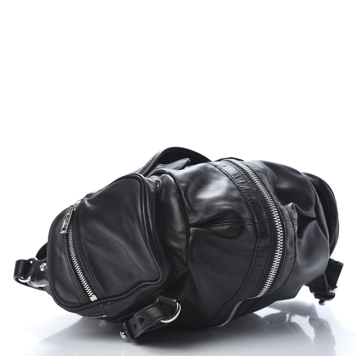 Alexander Wang Lambskin Mini Marti Backpack Washed Black Rhodium Hardware 3 of 10