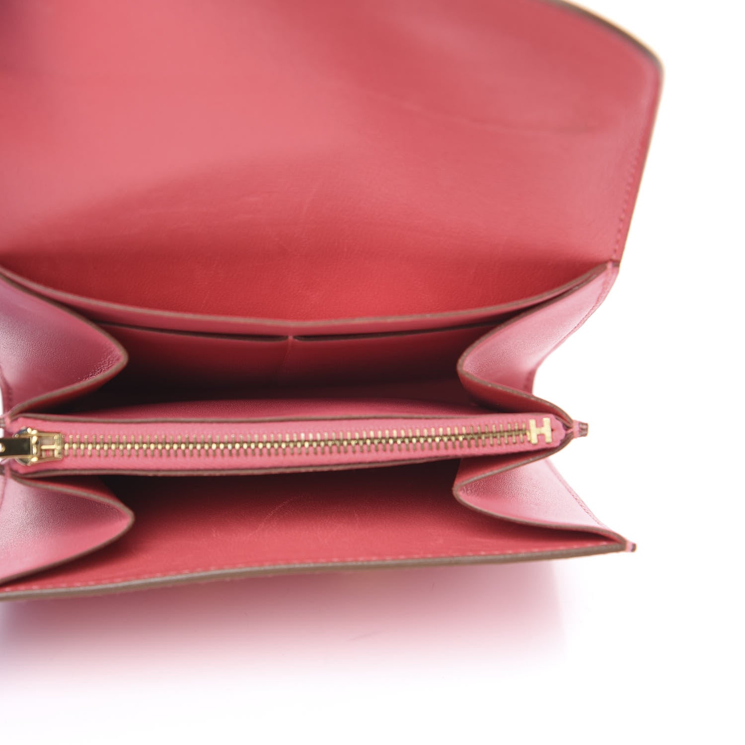 Hermes Tadelakt Constance Short Wallet Rose Lipstick 4 of 8