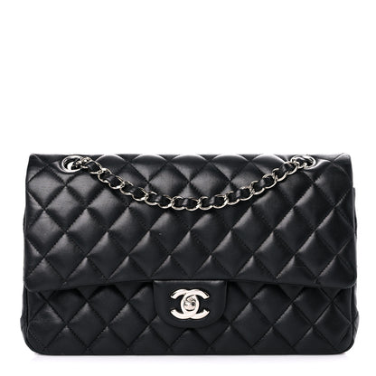 Chanel Lambskin Quilted Medium Double Flap Black 1 of 22