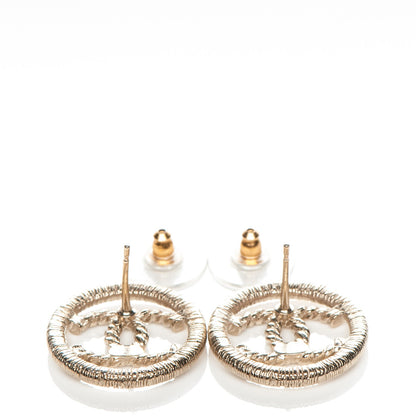 Chanel Twisted CC Earrings Light Gold 3 of 6