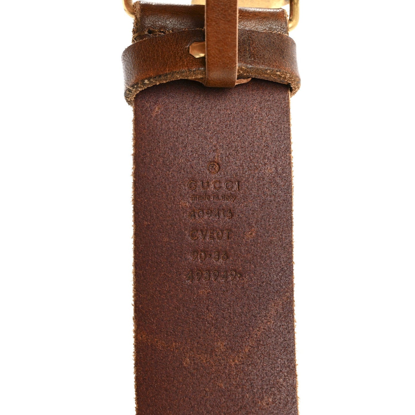 Faded Calfskin Double G 40mm Belt 90 36 Cuir