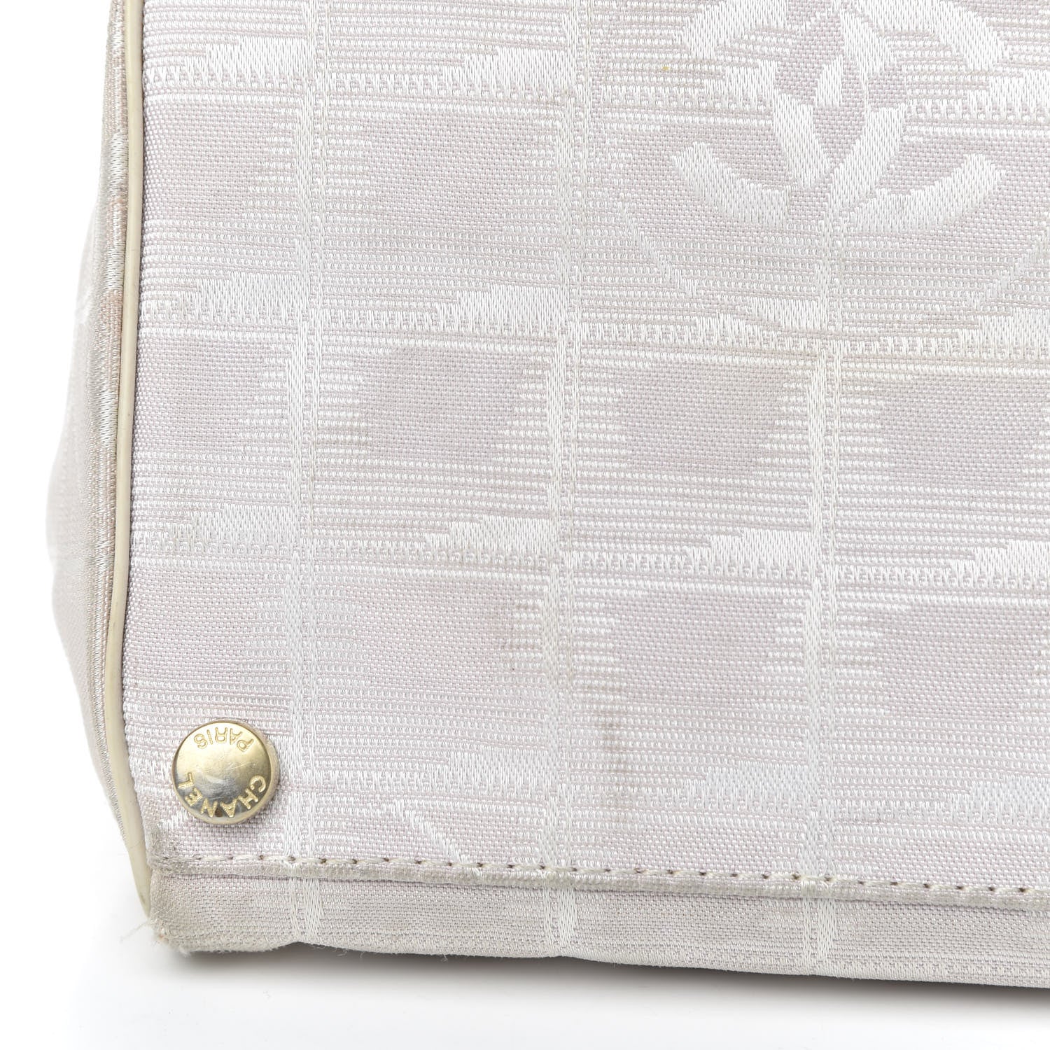 Chanel Nylon Travel Shoulder Bag White 10 of 16