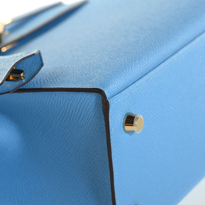 Hermes Epsom Kelly Sellier 25 Bleu Paradis 7 of 22