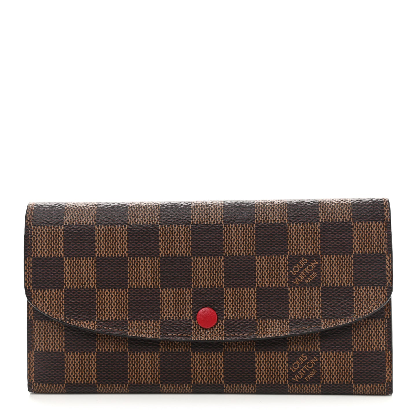 Damier Ebene Emilie Wallet Red