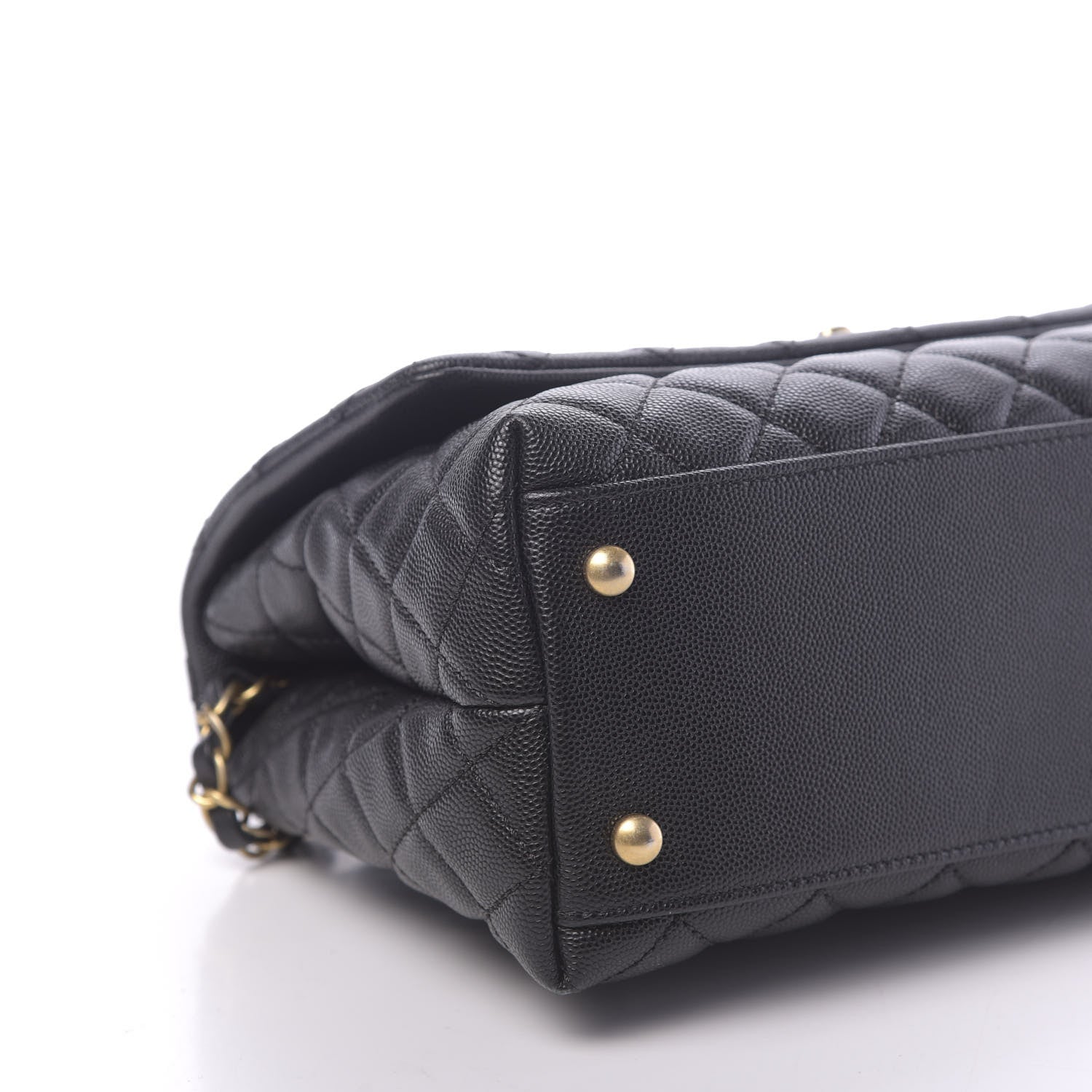 Chanel Caviar Quilted Small Coco Handle Flap Black 8 of 11