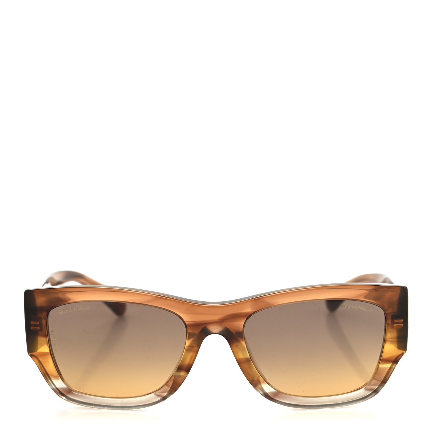 Acetate Rectangle Sunglasses 5507 Brown Orange