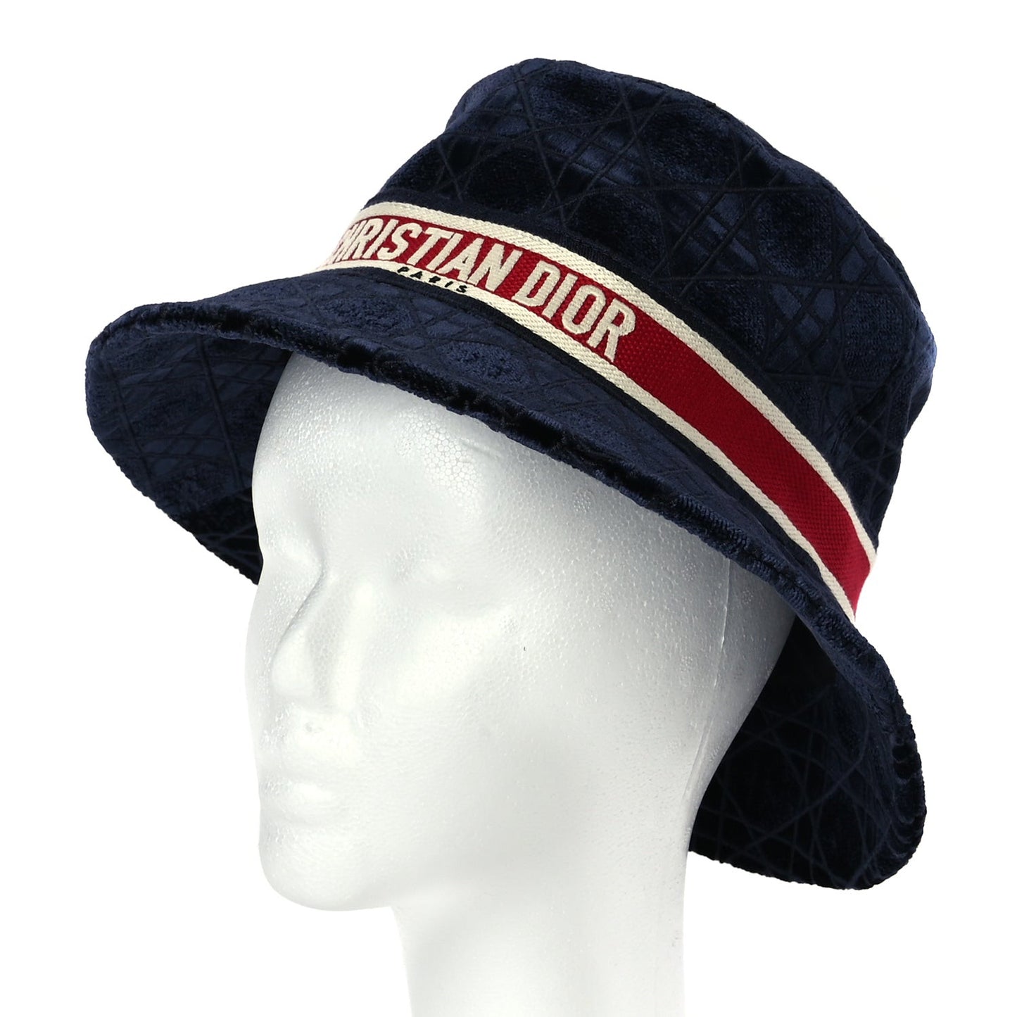 Velvet Cannage Bob Bucket Hat 57 Blue