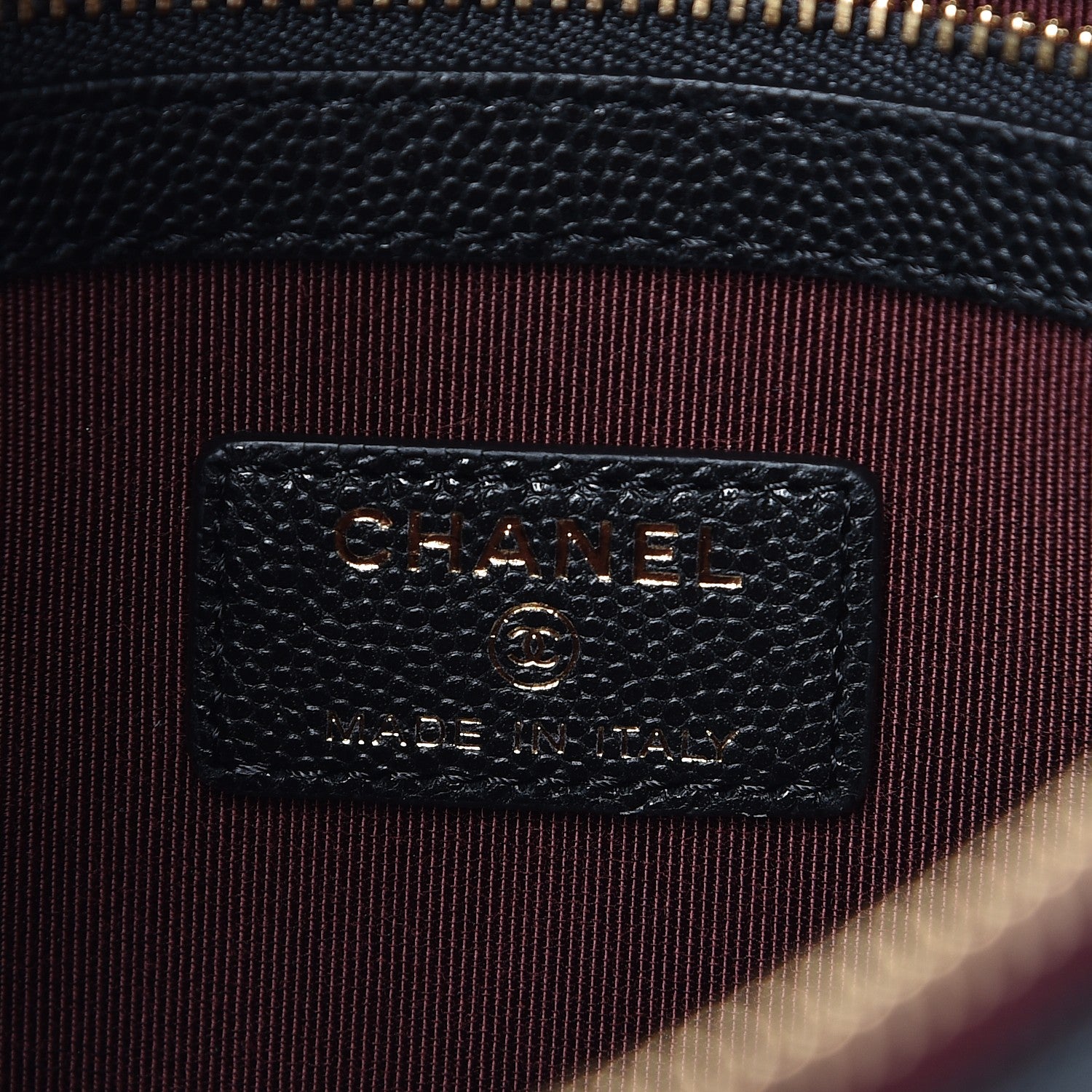 Chanel Caviar Quilted Medium Cosmetic Case Black 6 of 8