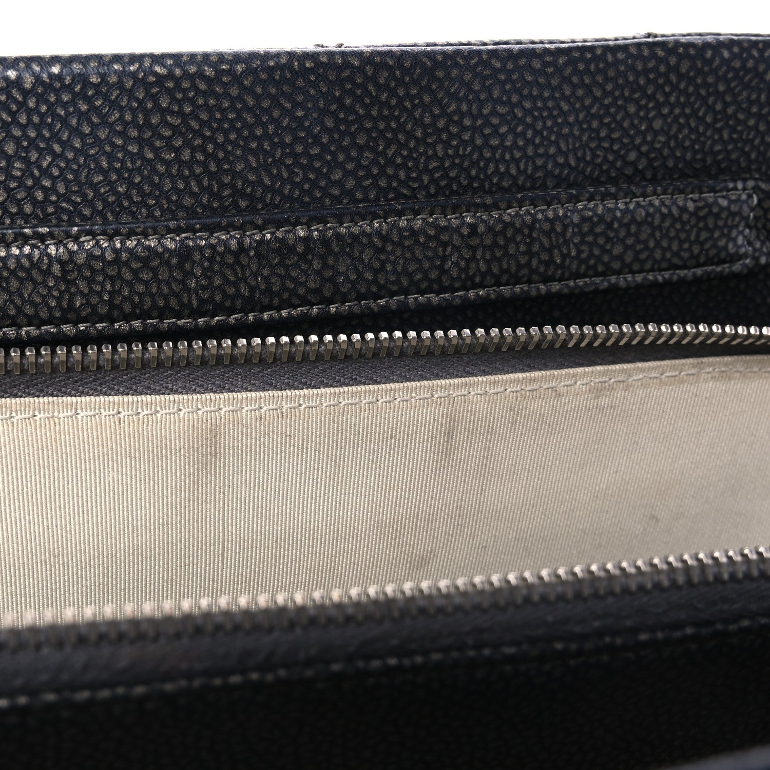 Chanel Metallic Caviar Quilted CC Tote Dark Silver 13 of 15