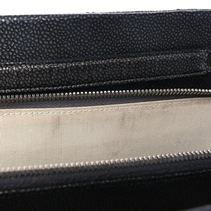 Chanel Metallic Caviar Quilted CC Tote Dark Silver 13 of 15