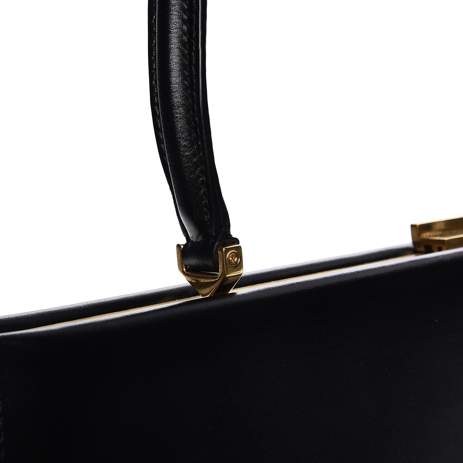 Celine Patina Box Calfskin Medium Clasp Bag Black 10 of 11