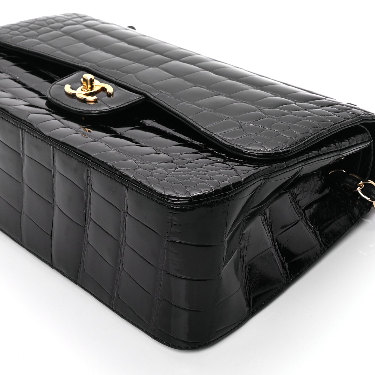 Alligator Jumbo Double Flap Black