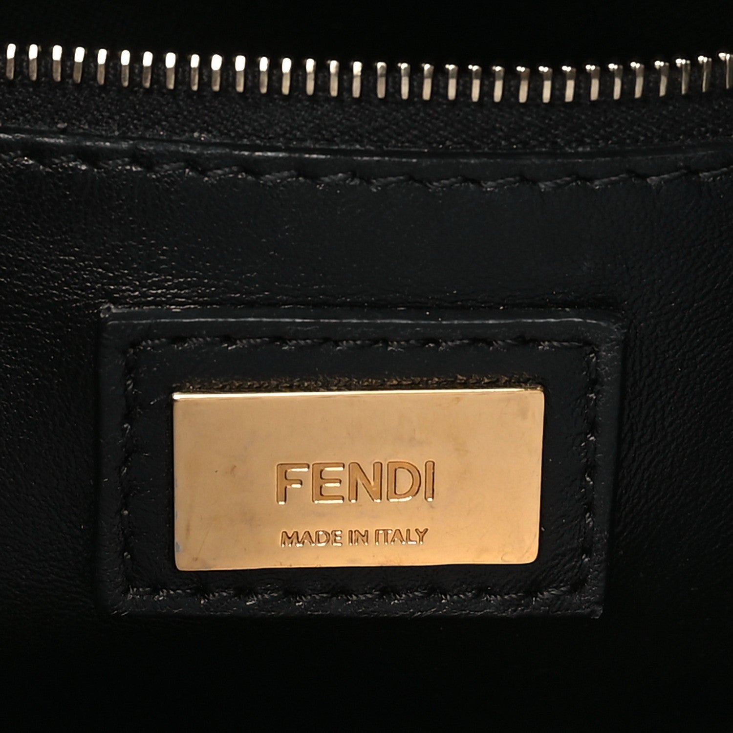 Fendi Nappa Mini Peekaboo Iconic Satchel Black 7 of 7