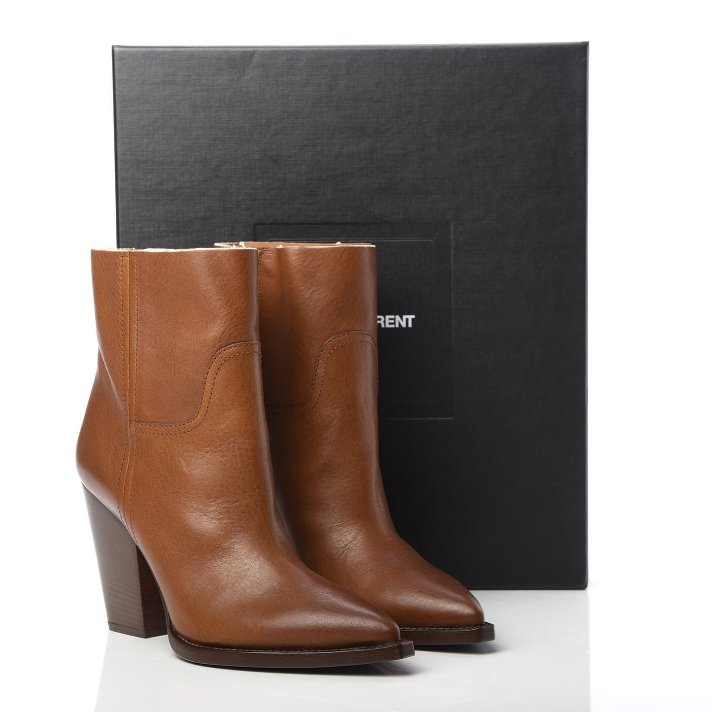 Calfskin Theo 95 Zip Boot 38.5 Cognac