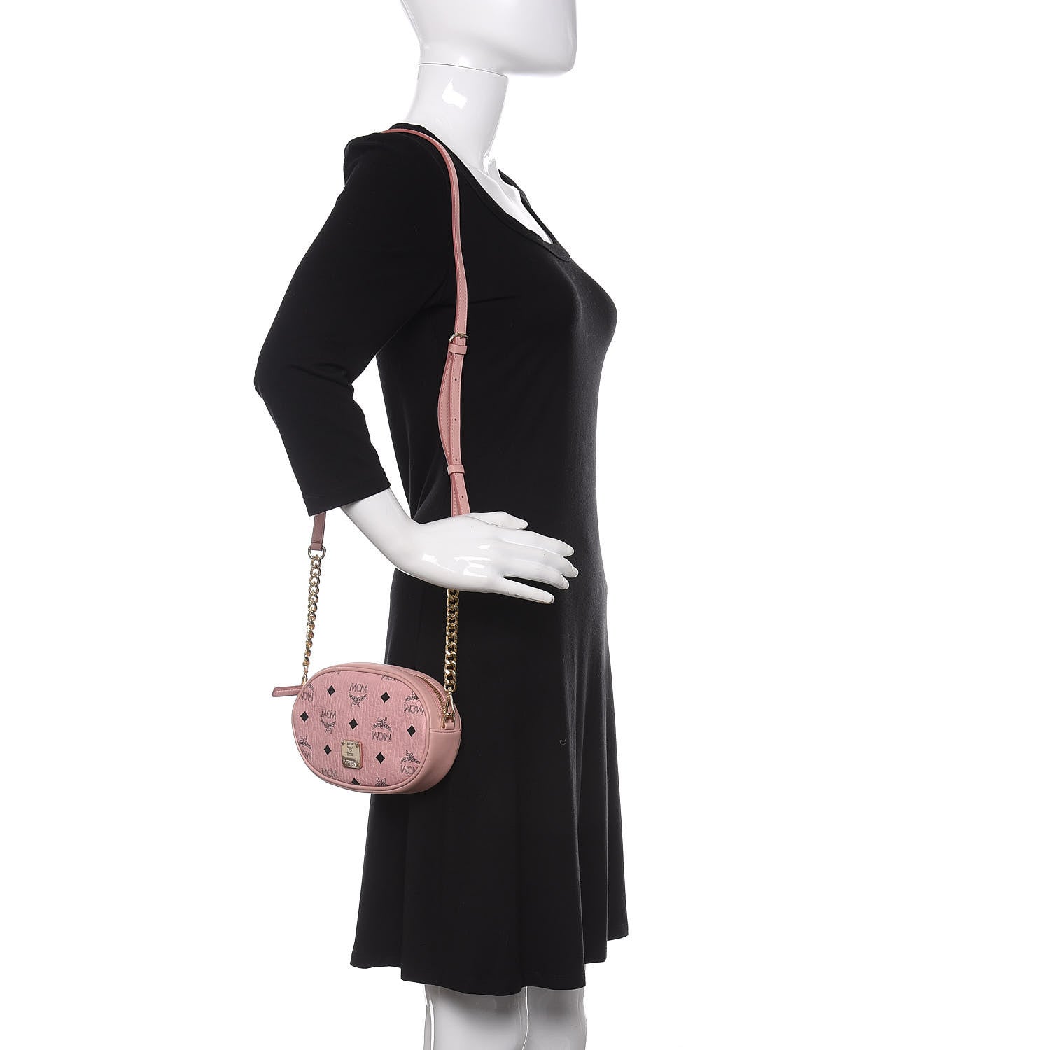 MCM Visetos Small Essential Belt Bag Pink 3 of 10