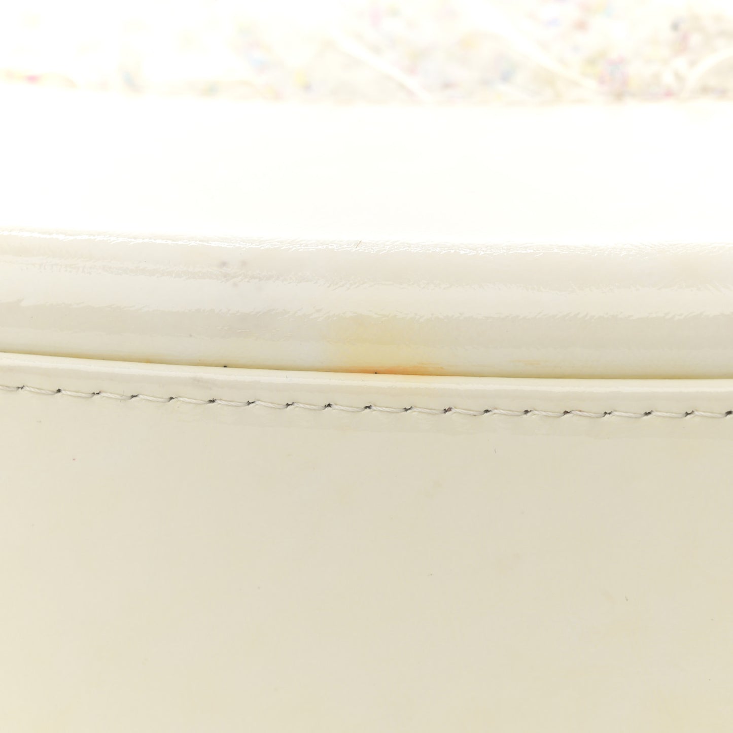 Tweed PVC Patent Chevron Quilted Medium Gabrielle Hobo White