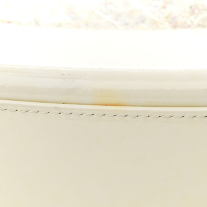 Chanel Tweed PVC Patent Chevron Quilted Medium Gabrielle Hobo White 13 of 16