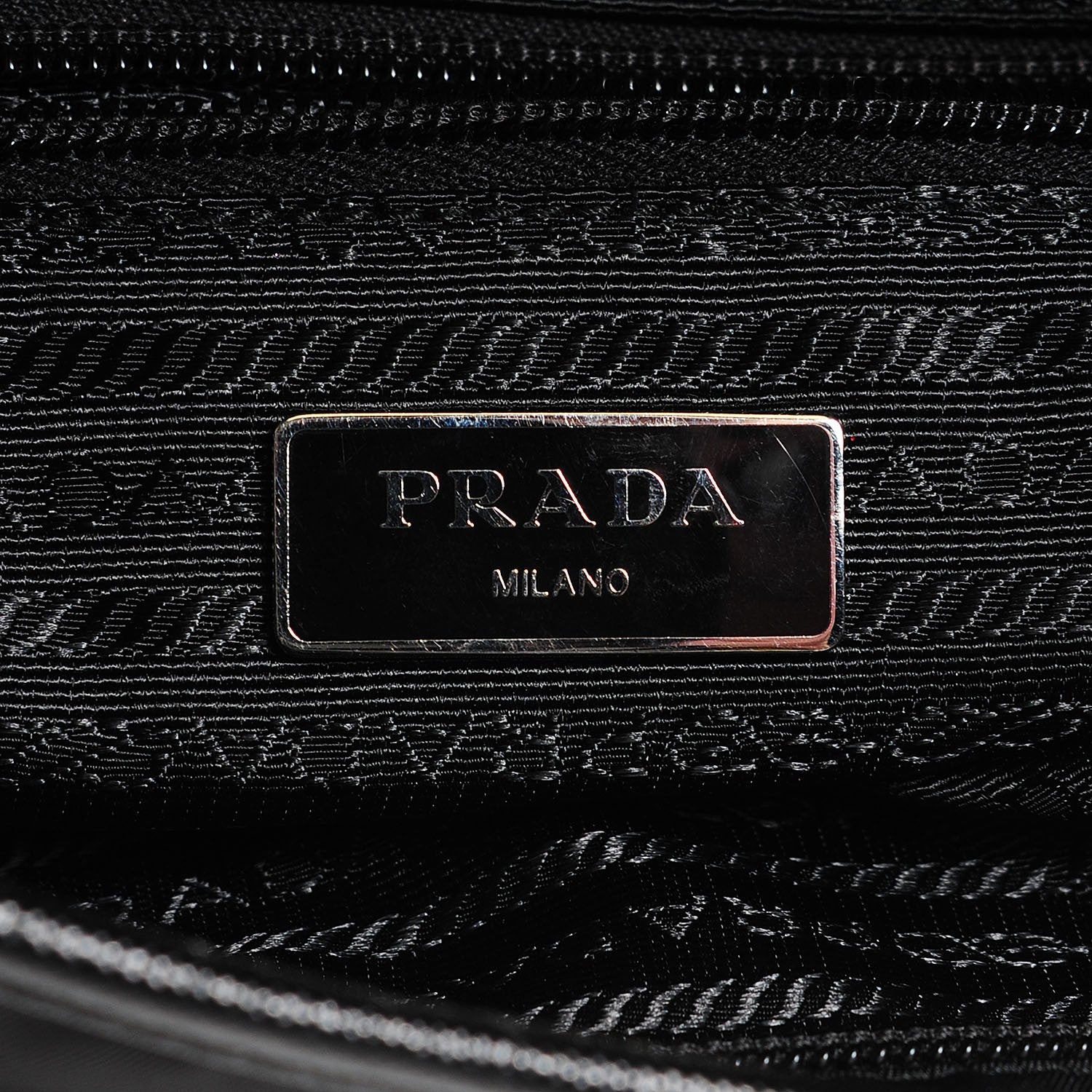 Prada Tessuto Nylon Saffiano Flat Messenger Bag Black 16 of 18