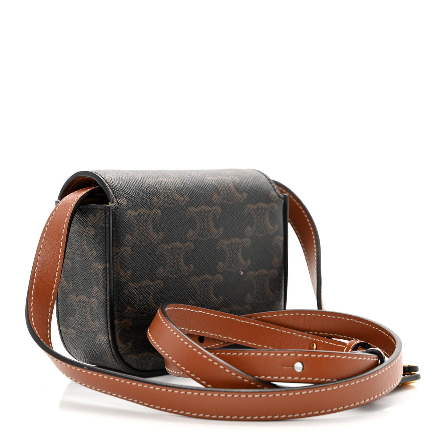 Triomphe Canvas Calfskin Mini Claude Tan