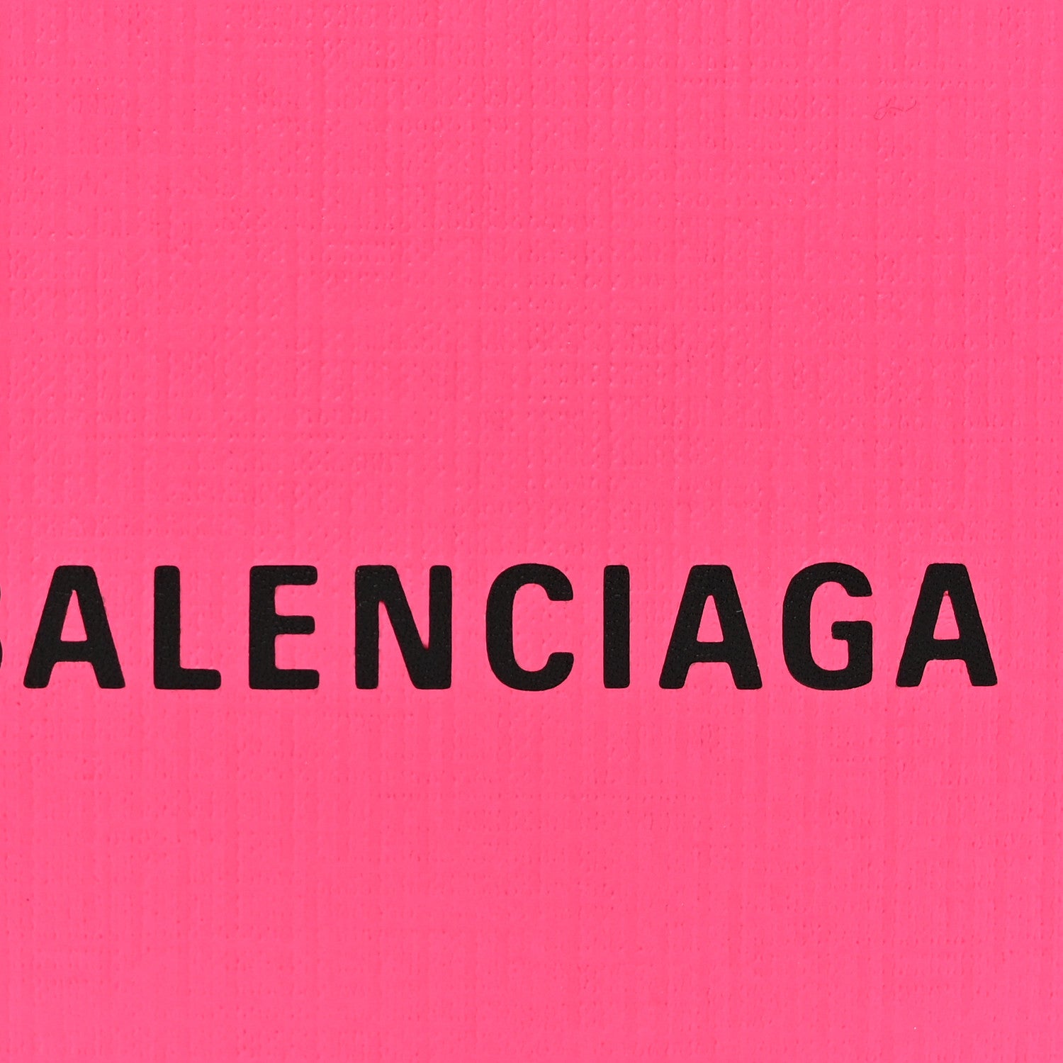 Balenciaga Squared Calfskin Logo Shopping Phone Holder Bag Acid Fuchsia 8 of 16