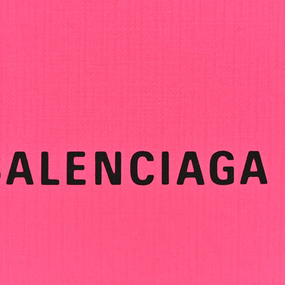 Balenciaga Squared Calfskin Logo Shopping Phone Holder Bag Acid Fuchsia 8 of 16