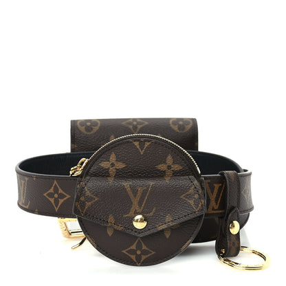 Louis Vuitton Monogram 30mm Daily Multi Pocket Belt 80 32 Brown 1 of 5